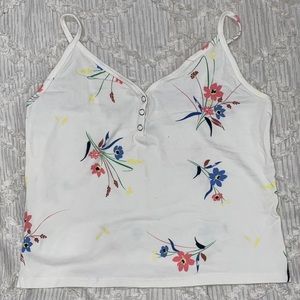 white floral crop top